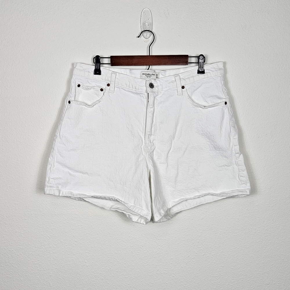Abercrombie & Fitch White Jean Shorts